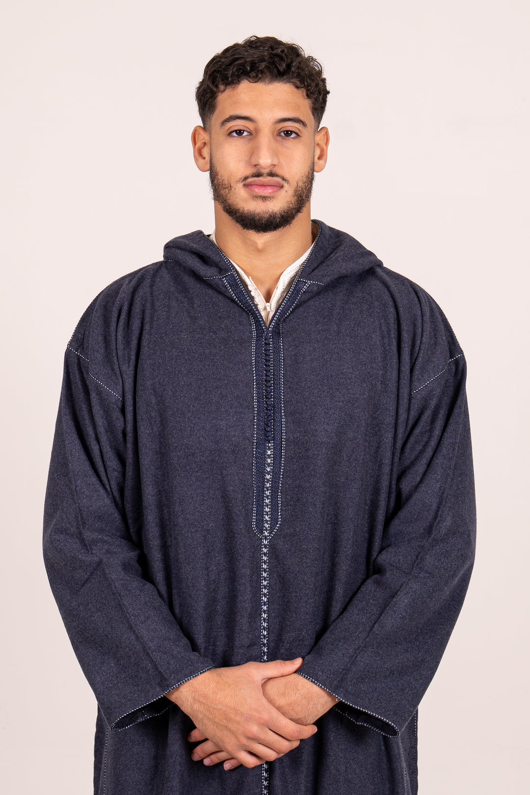 Djellaba bleu marine