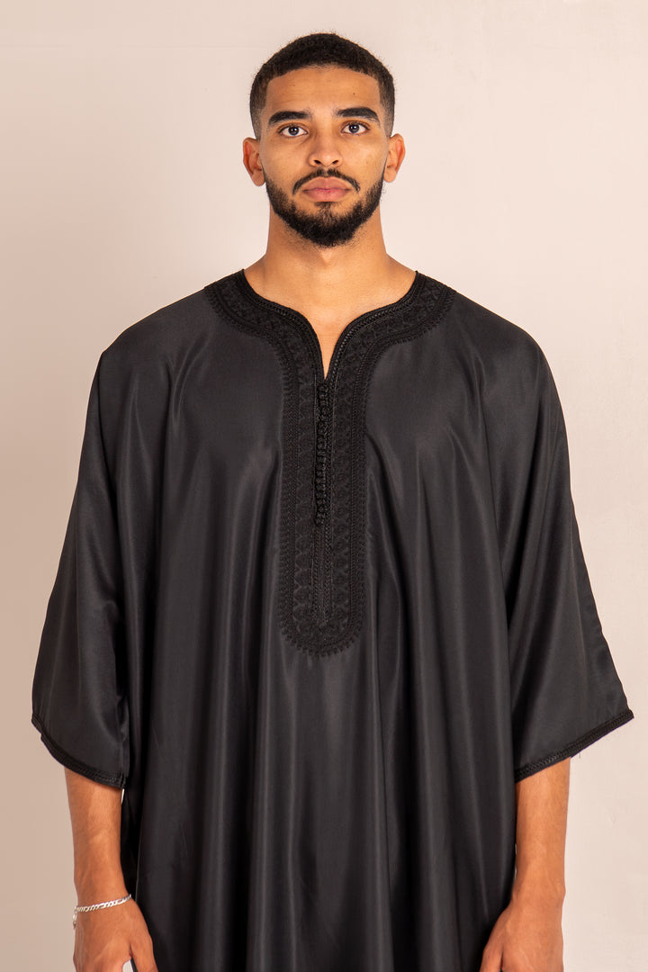 Gandoura noire homme