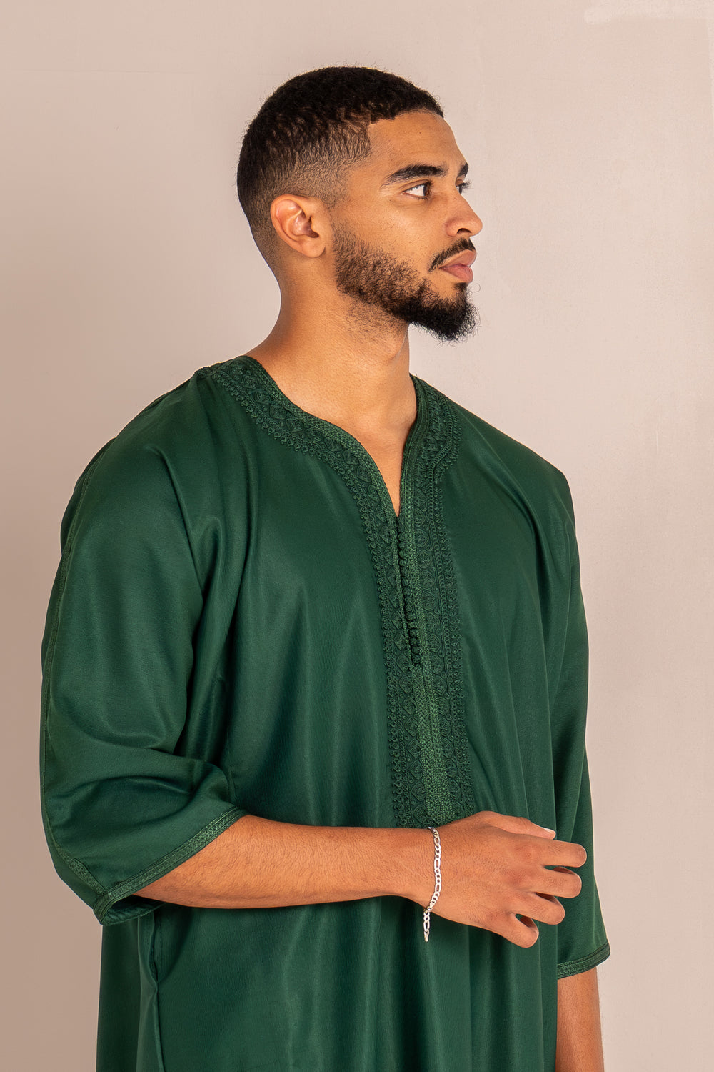 gandoura pour homme verte
