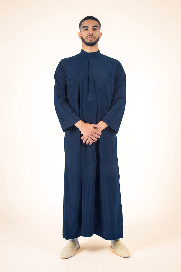 Qamis saoudien bleu marine